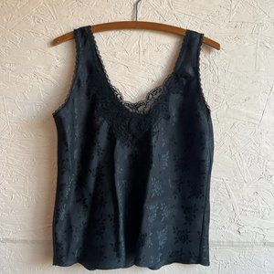 Vintage Lacy Black Sleeveless Top